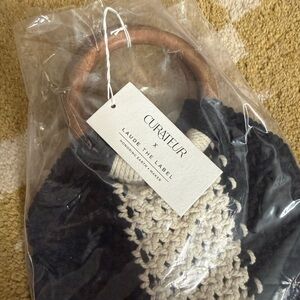 Curateur x Laude the Label Black and Cream Clutch
